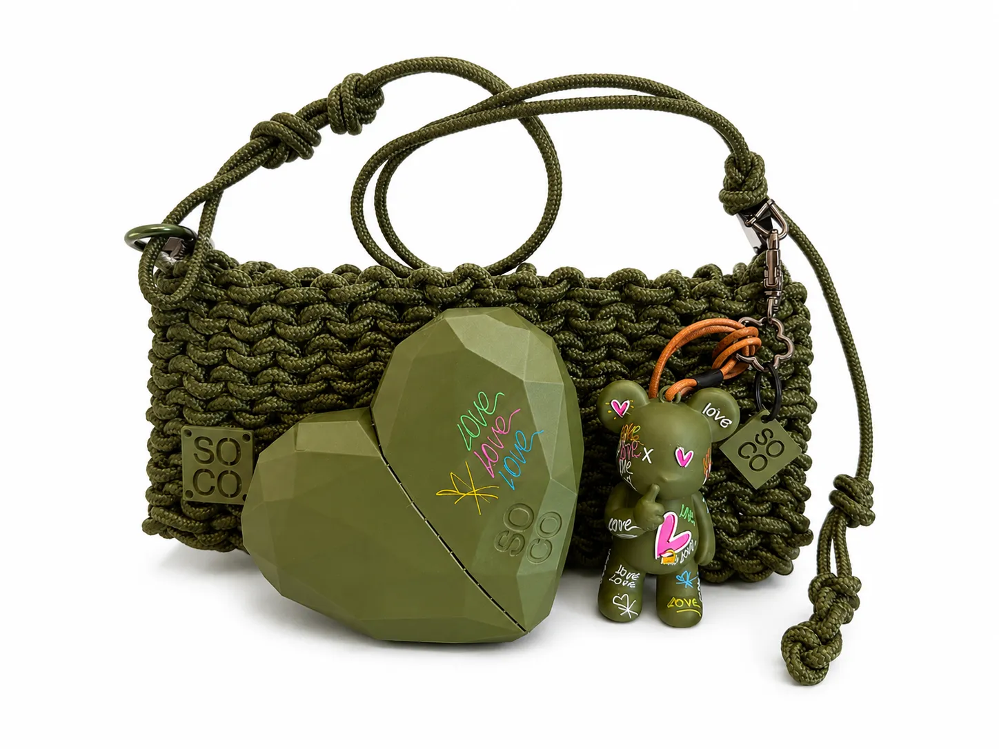 Secret Love - Bag Charm + Green Handbag (Nina)