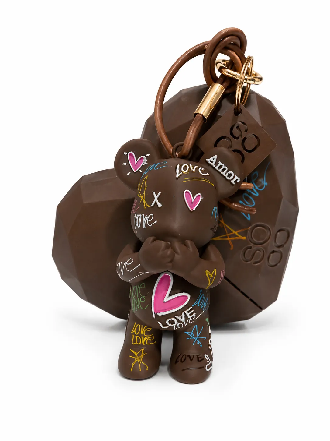 Pure Love - Bag Charm - pure-love-brown-heart