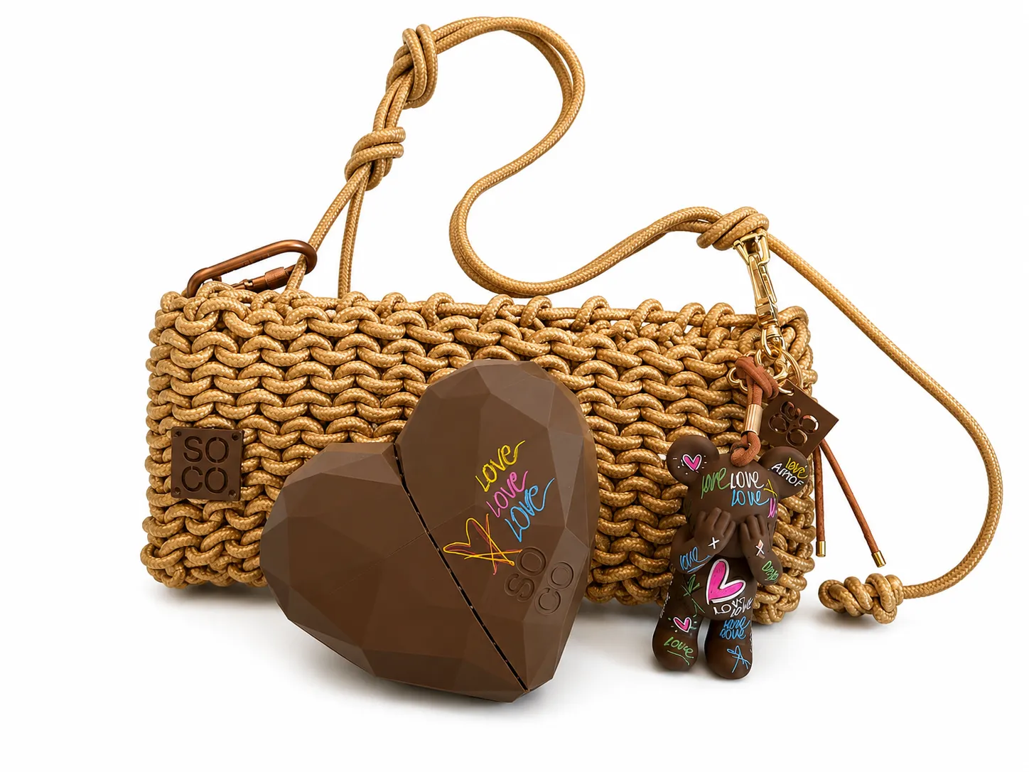 Blind Love - Bag Charm + Latte Handbag (Nina)